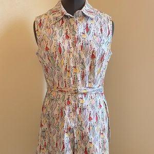 Talbots fashion print button-up Dress